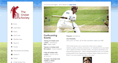 Desktop Screenshot of cricketsociety.com