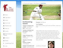 Tablet Screenshot of cricketsociety.com